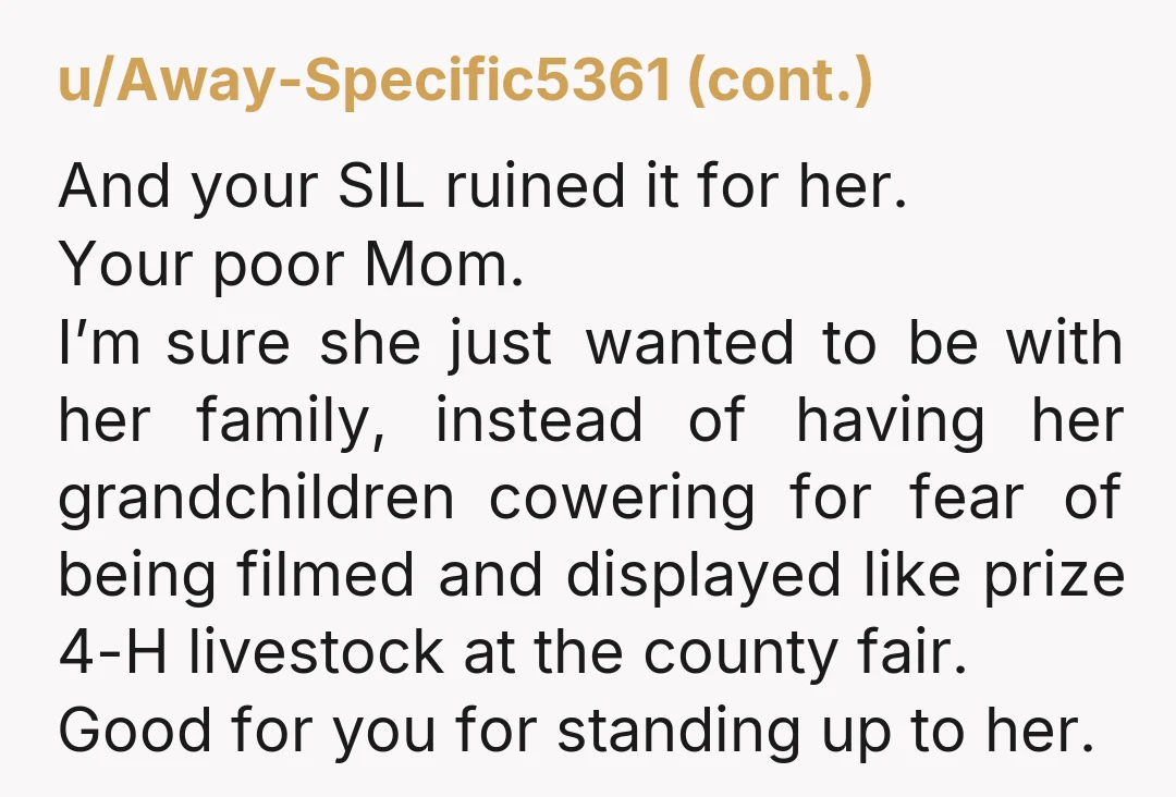 u/NapQueenSurpreme As soon as your daughter told you she doesn’t want to be on her page you should have told SIL to take the videos with her in off, S...