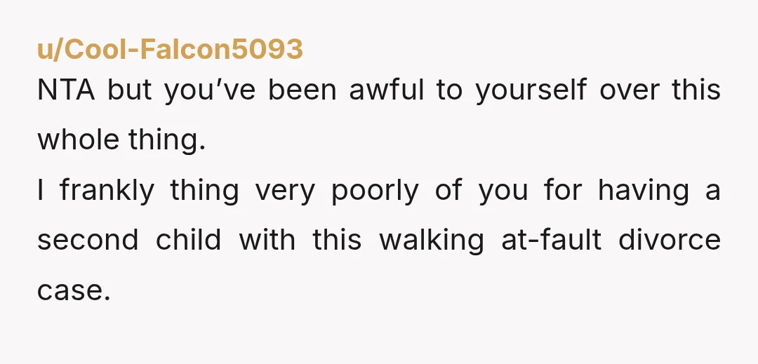 u/I-E-Tazz YTA, you don't get choose to stay with trash and then complain you're staying with trash. It's either you forgive him or leave. Your children WILL pick up on...