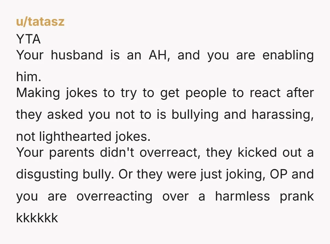 u/selkiesart YTA. What if someone took your greatest insecurity and poked at it. Over and over and over and over again. Like some s***, hurtful groundhog day. And when you...