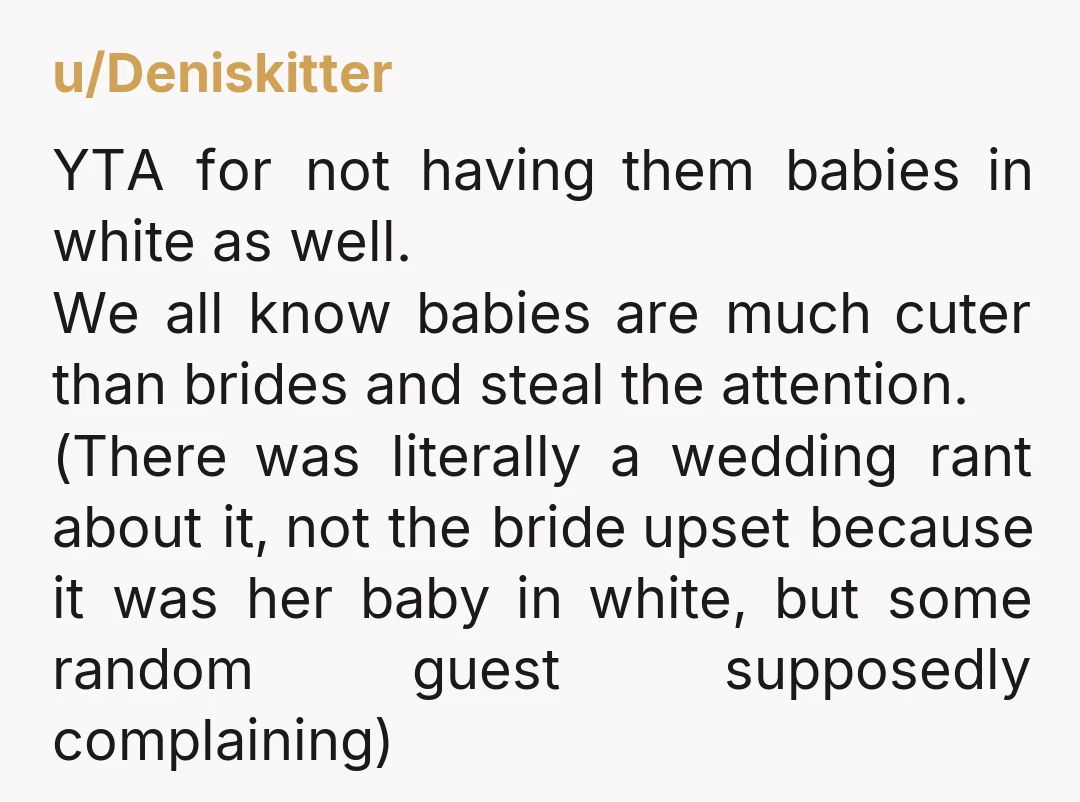 u/WindhoverInkwell YTA, obviously you’re a narcissist who is taking the spotlight away from her 🙄