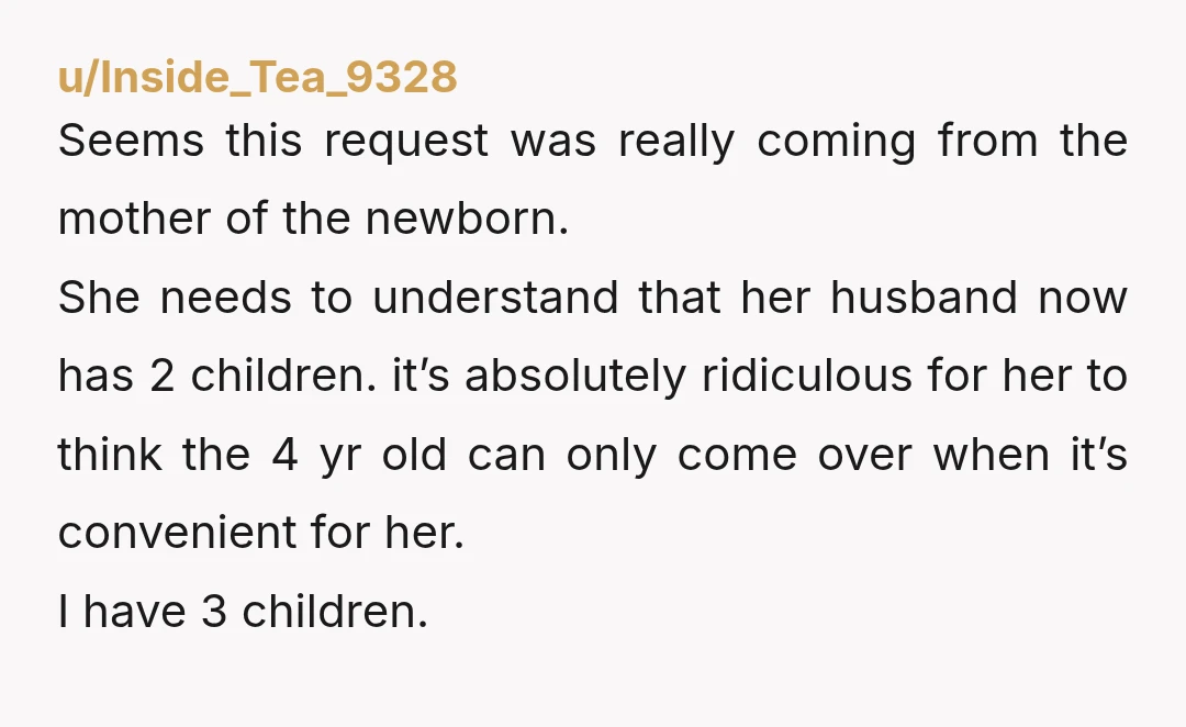 u/Comfortable_Cell3618 NTA but it appears that both of you need to learn to communicate with each other better. You’re gonna be coparents for a very long time. I personally would...