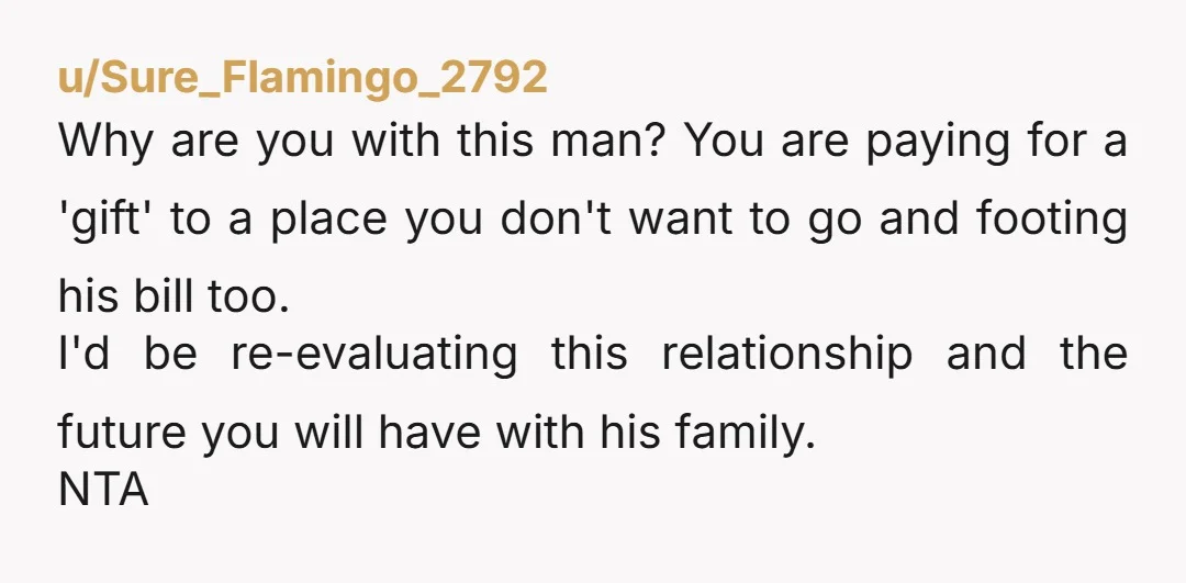 u/Decent-Historian-207 NTA for declining the gift. You have also written a whole paragraph about your fiancé’s horrible behavior. So why are you with this man?