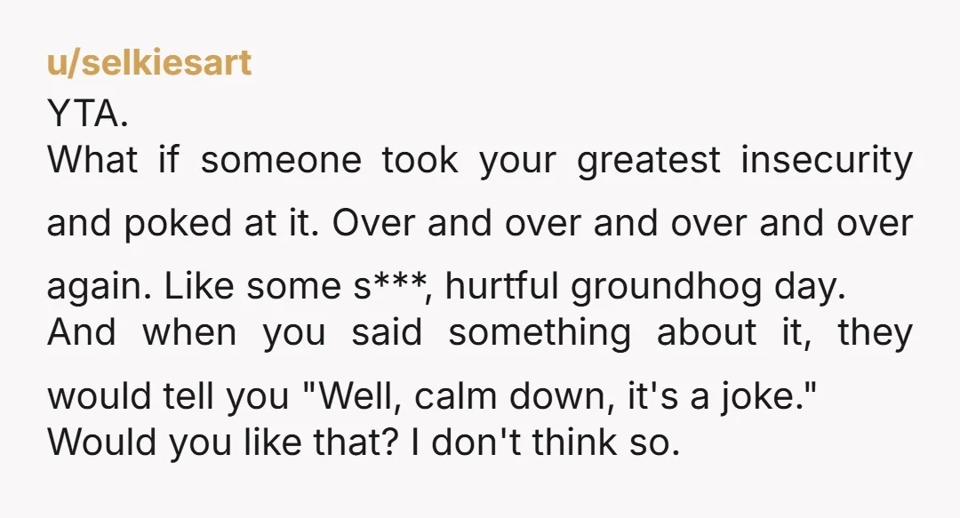 he was just trying to get them to react. What on earth is funny about that?