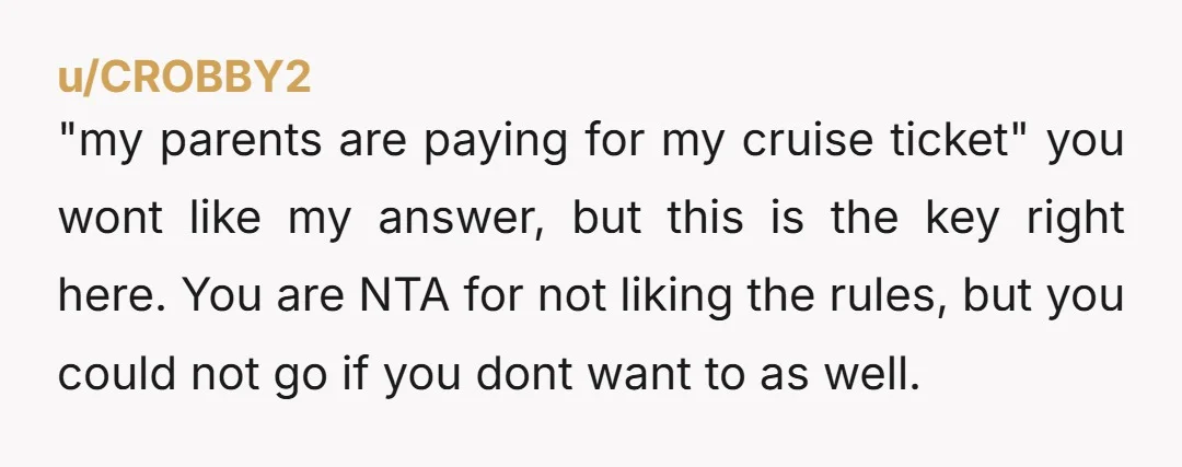 u/NoticeMeZenpaii NTA. You’re an adult and should be able to choose what you wear, but since they’re paying it might be worth finding a small compromise just to keep the...