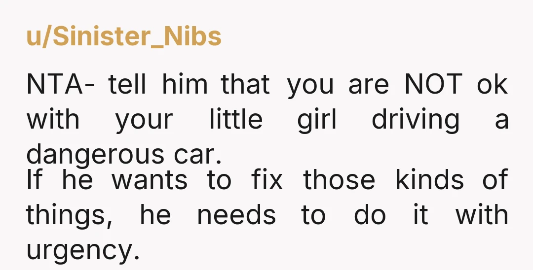 u/Intelligent-Panda-33 Uh hell no. If my daughter has an issue and it's staring me in the face then as her parents were going to fix it. The boyfriend sounds like...