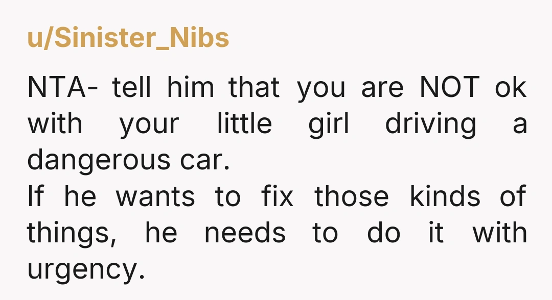 u/Intelligent-Panda-33 Uh hell no. If my daughter has an issue and it's staring me in the face then as her parents were going to fix it. The boyfriend sounds like...