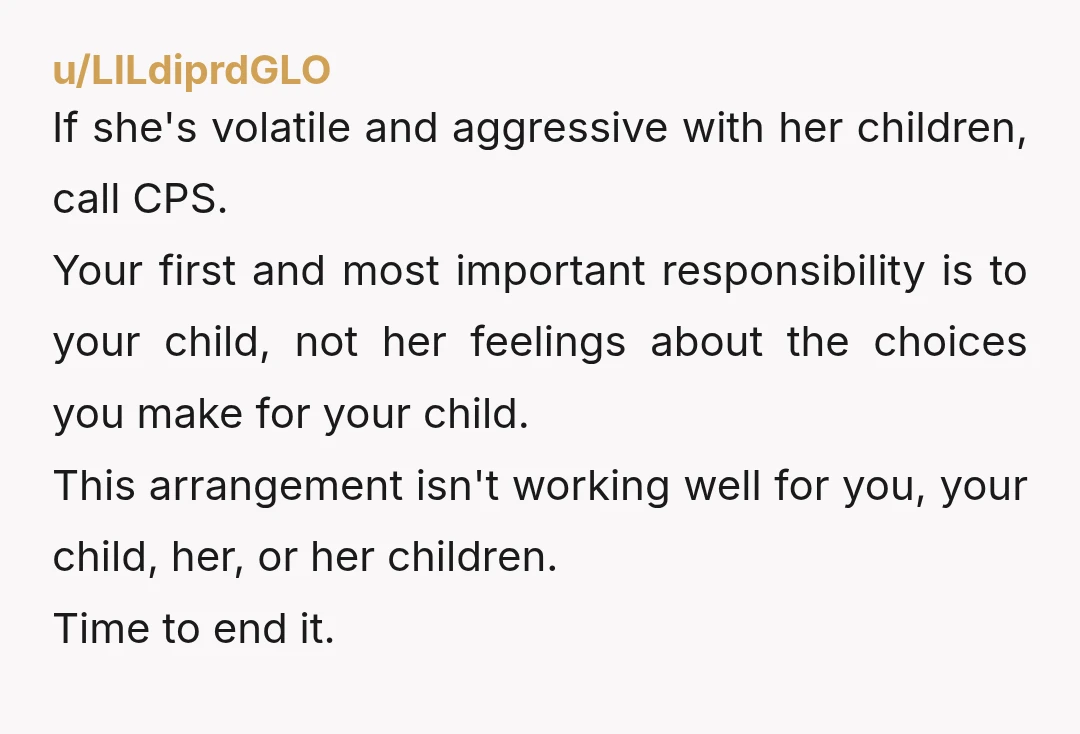 u/I_heart_cancer NTA for telling them to leave - and honestly, you'd be doing the wrong thing by not following through immediately. Her children are bullying and tormenting your daughter in...
