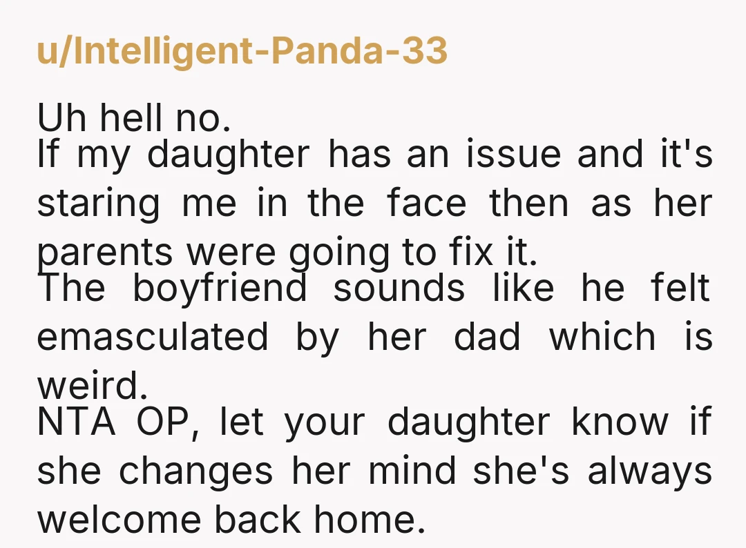 u/Karlette88 NTA. He wants control of your daughter. Not a team player for what’s best for your daughter’s safety. That’s not a healthy relationship at all. Thanks for being a...