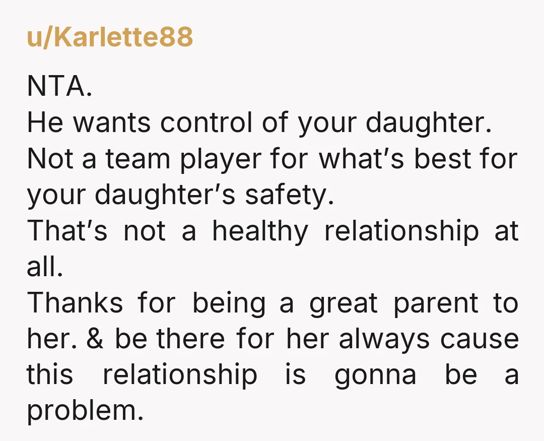 u/Intelligent-Panda-33 Uh hell no. If my daughter has an issue and it's staring me in the face then as her parents were going to fix it. The boyfriend sounds like...