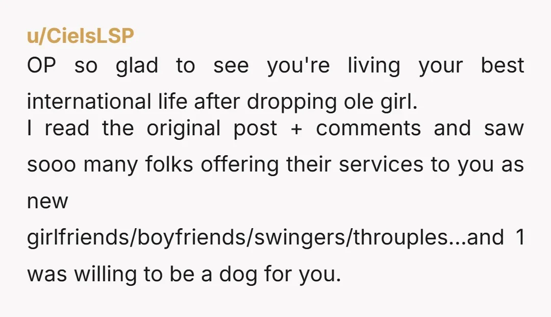u/Illustrious-Pen4768 Would have been interested to hear more about the immediate aftermath of the breakup.