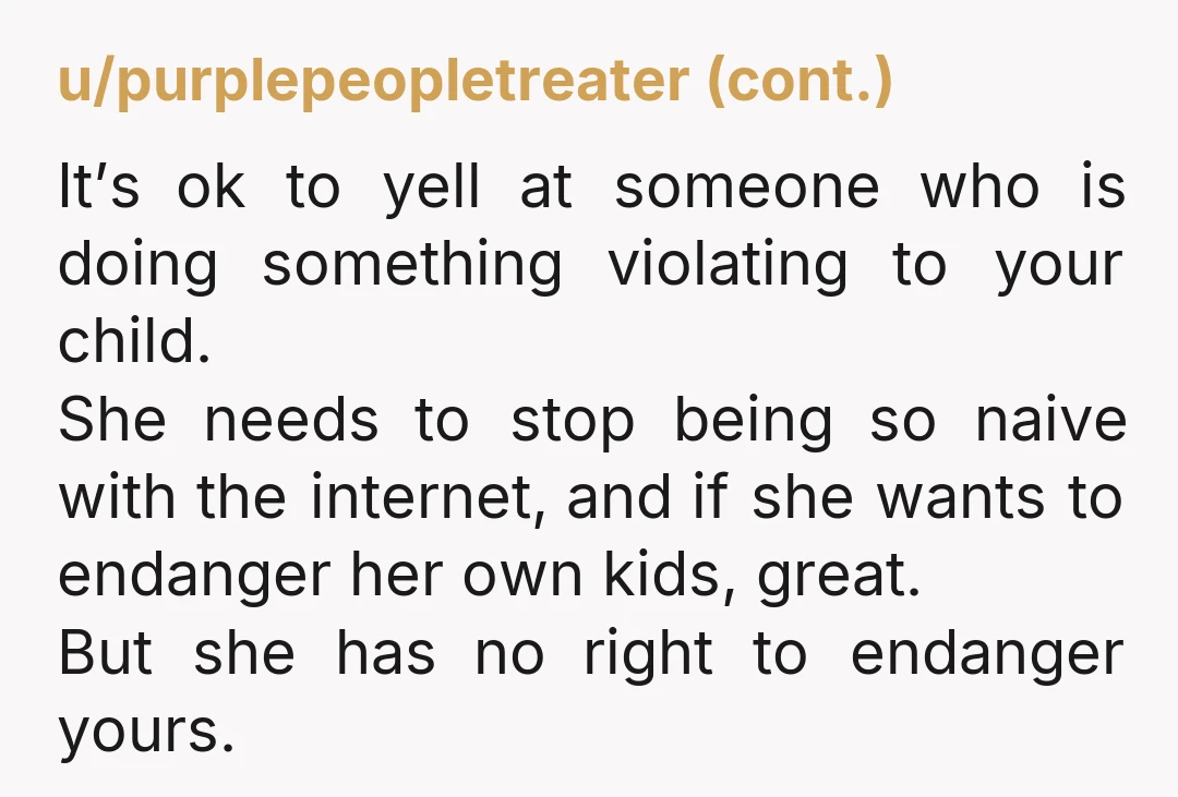 u/Objective_Still_5081 NTA She has no right to use any of you for content. You need to speak with your feet and stop attending any places where you know she is...