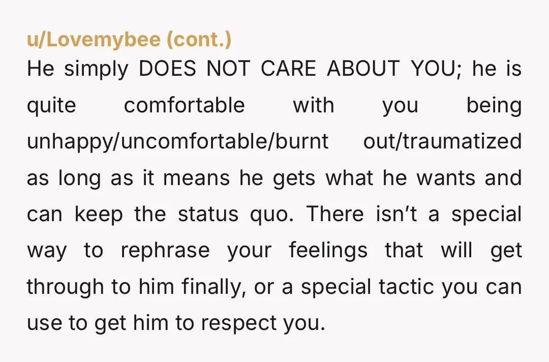 u/innocentsalad NTA. This man doesn’t like you or respect you. Do with that information you will.