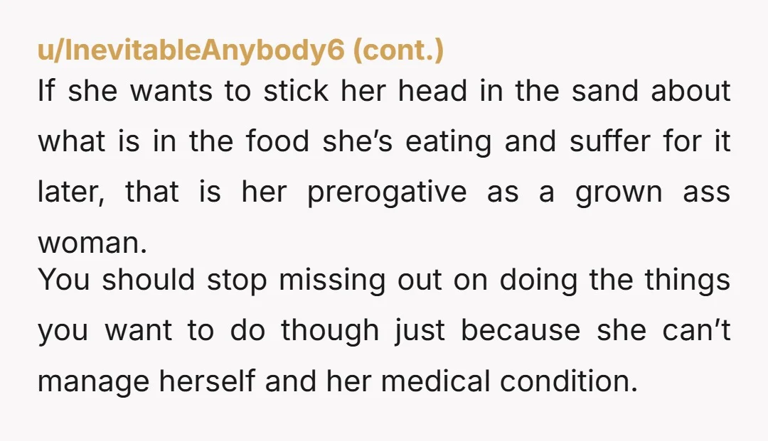 u/Fun_Landscape_9127 This isn't about dairy or stomach cramps. There's something else going on. If she reacts to dairy as you describe, then she wouldn't want to travel back home. She'd...