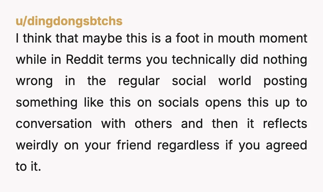 u/DameChungus N T A for buzzing your hair immediately after the wedding. YTA for your post and replies on social media implying that your friend was a bridezilla who made...