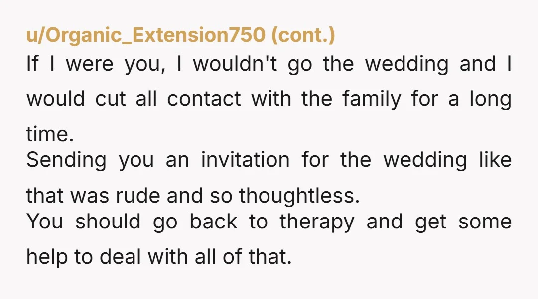 u/Raccoonsr29 NTA. Take solace in the fact that their marriage is probably going to suck, both because of this and because they both seem trashy and prone to drama considering...