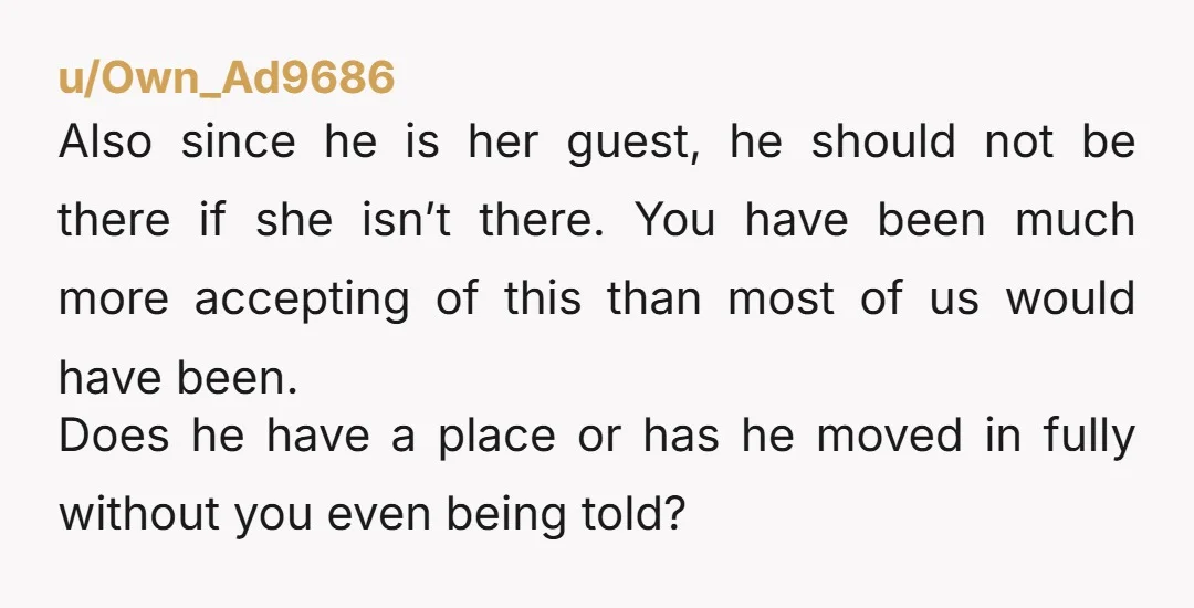 u/CakeZealousideal1820
NTA tell both of them rent and utilities will be split 3 ways going forward and he is not to touch/move your belongings