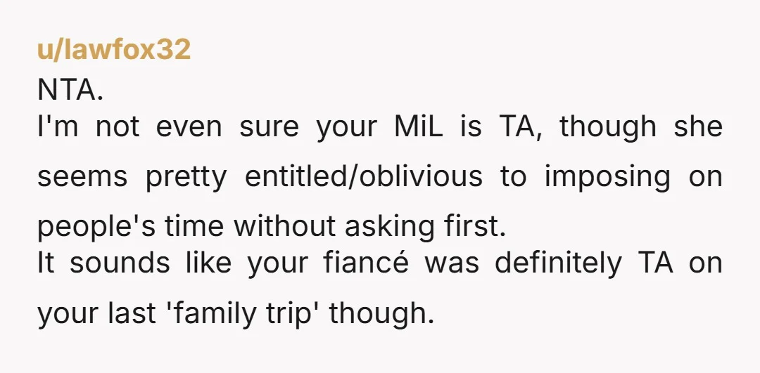 u/beththereader NTA. A gift with strings is NOT a gift. Politely return the card and let MIL know you will not be joining on the trip.