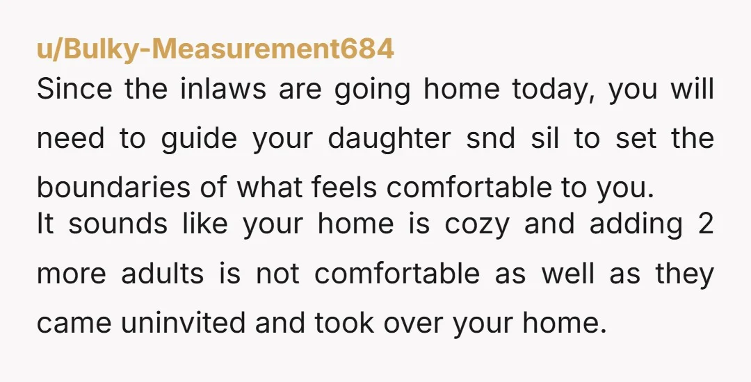 u/SnowXTC Seriously warn your daughter about MIL. This is just the beginnings of her nightmare. Her husband needs to have her back and set serious boundaries with his mommy. His...