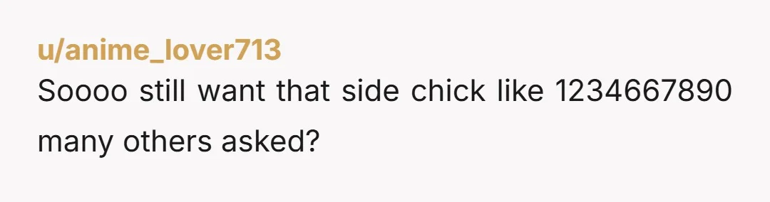 u/tercer78 ‘I only know her first name and I won't be sharing it here.’ Lol ok random internet dude.