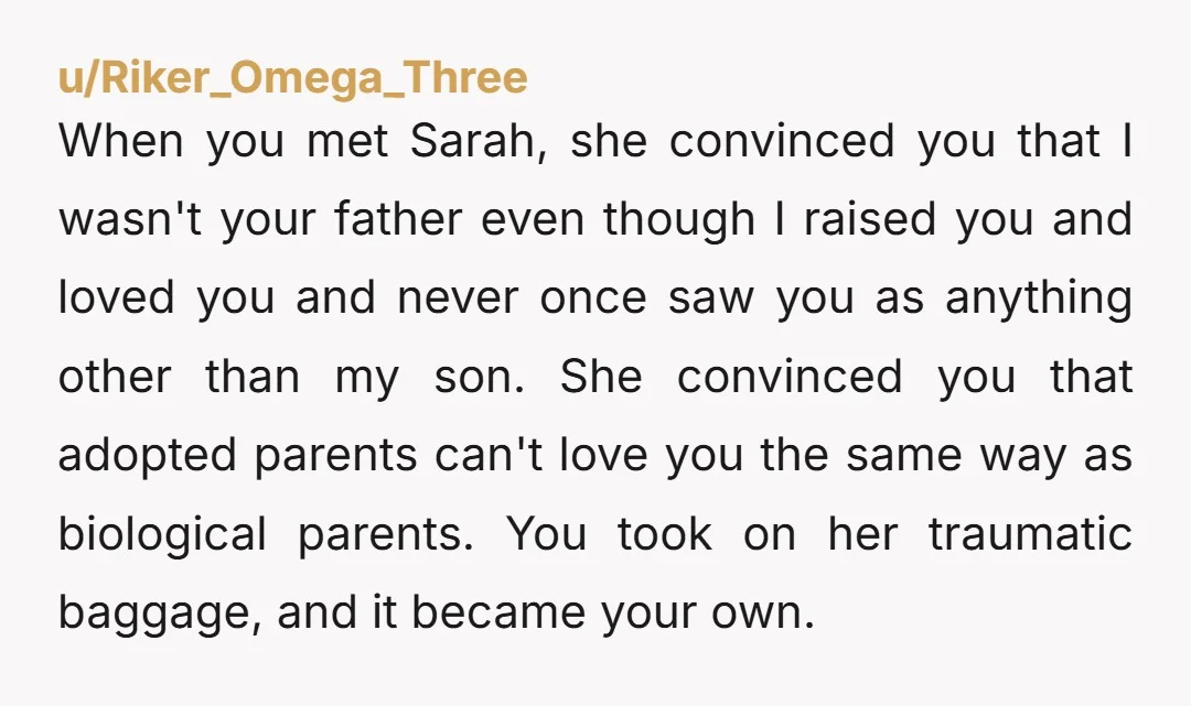 u/LeadingAd9683 NTA. He ghosted you for years, barely acknowledged you at his own mother's funeral, and now wants your wallet? And his wife is threatening you with hypothetical grandchildren? Man,...