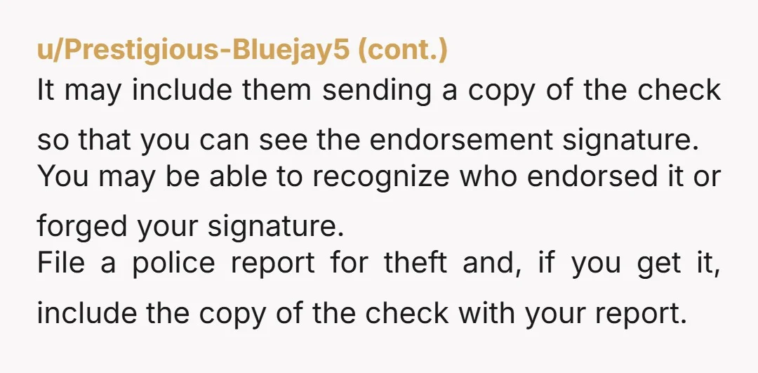 u/Correct-Average-9175 Honestly if it was me I'd look into seeing if fraud charges could be brought against your mother