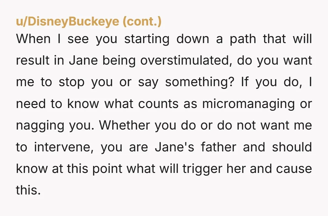 u/Lumen91 I mean ... it's literally HIS daughter... maybe he should do something like, I don't know, parent her? Wild guess here, but if you have children you should be...