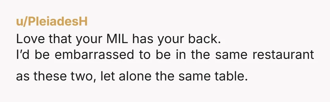u/oofmagoof123 NTA I would never be willing to eat out with any of them if the others don't see the problem. Pajama pants are fine in certain occasions, but not...