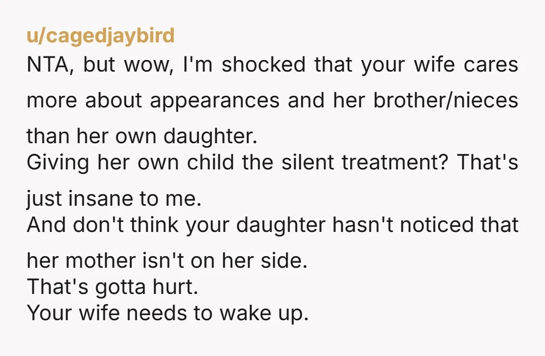 u/LaLa_Land543 You did the right thing with the lock. You opened your home to these people and they are disrespecting you and your child. I’m sorry your wife is not...