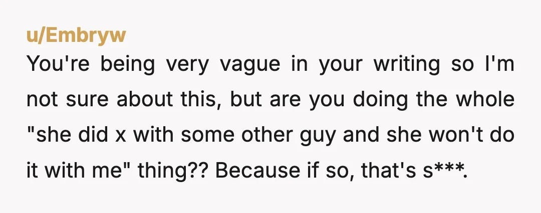 u/PororoChan72 I think a lot of people here are normalizing things and disregards your feelings. She probably lied to protect your feelings, and that's it. Go talk to her and...