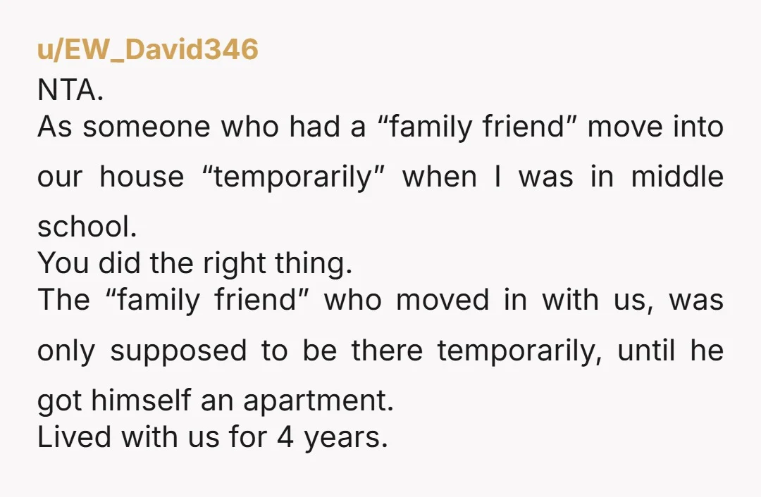 u/yaypal NTA - But you should keep the lock on her door after they leave anyway! Teenagers deserve the right to privacy and security and it sounds like your wife...