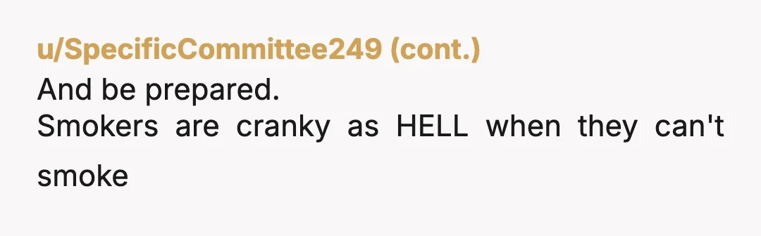 u/LeButtfart
YAH
Big time AH.
I hope your wife leaves your controlling ass in the dust.
While puffing on a cigarette.