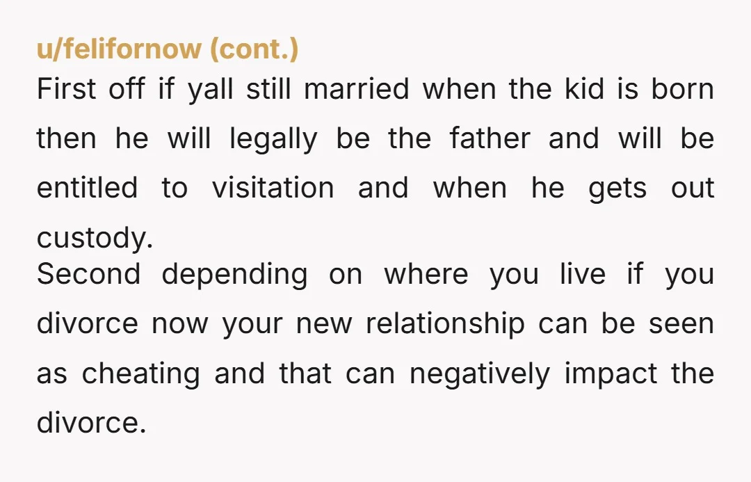 u/Imaginary-Snow-3242 Not to mention OP could be playing a very dangerous game on what he might do to her or her current boyfriend when he gets out since she wants...