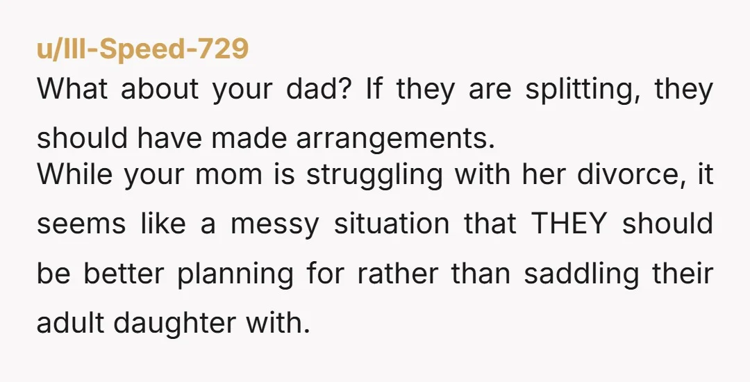 u/Creepy_Nobody_2197 I would tell her she's got bigger problems like getting her life together before you decide to move out. She should think about that instead of the person paying...