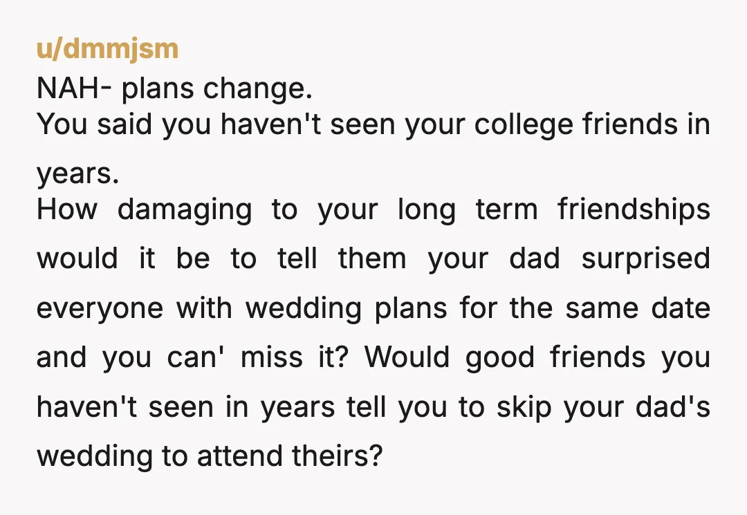 u/cece_sceneCocoabeans I don’t think you’re an AH but I absolutely think going to a friend’s wedding that you haven’t seen in years verses a couple you know and are related...