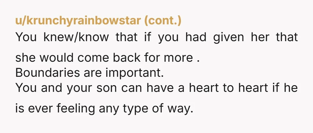 u/RJack151
NTA. Tell Abi to donate plasma for the money he needs.