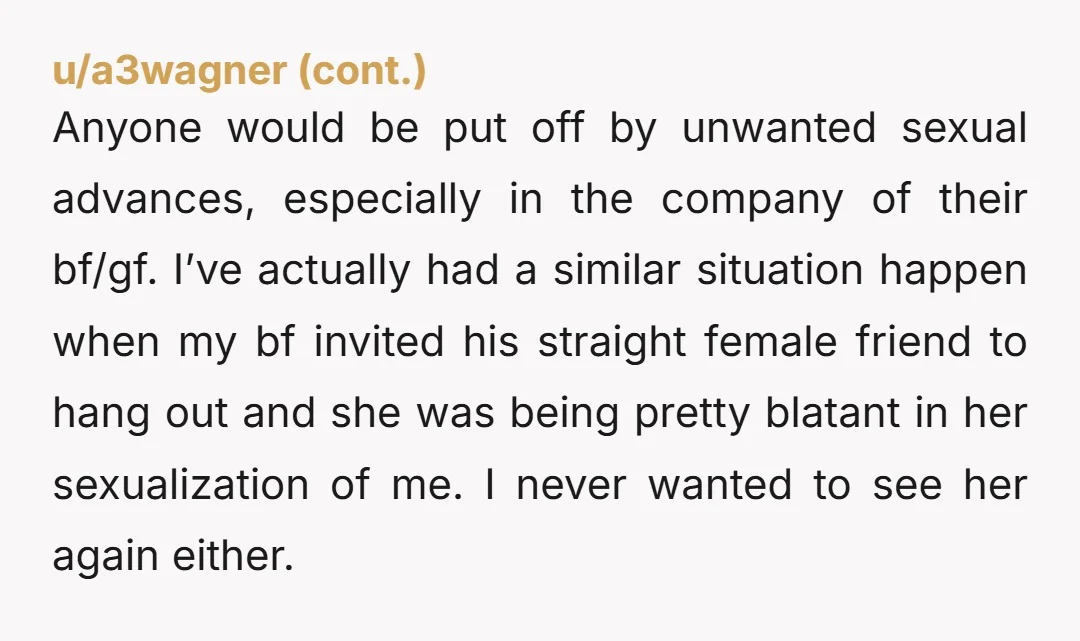 u/Usrname52 YTA . I don't get how you have so many people saying the opposite.  It wasn't really an "ultimatum," he was saying that he was uncomfortable spending time with...