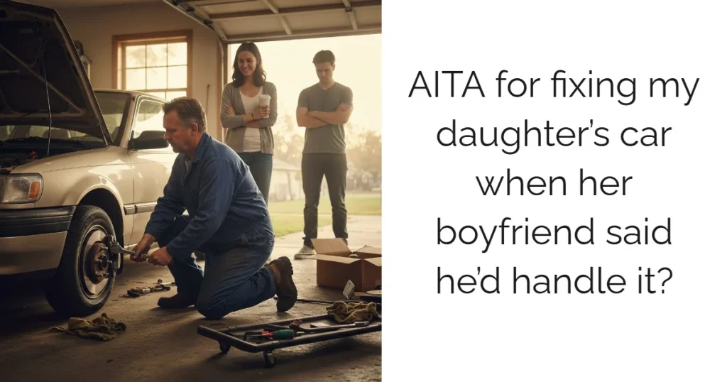 AITA for fixing my daughter’s car when her boyfriend said he’d handle it?