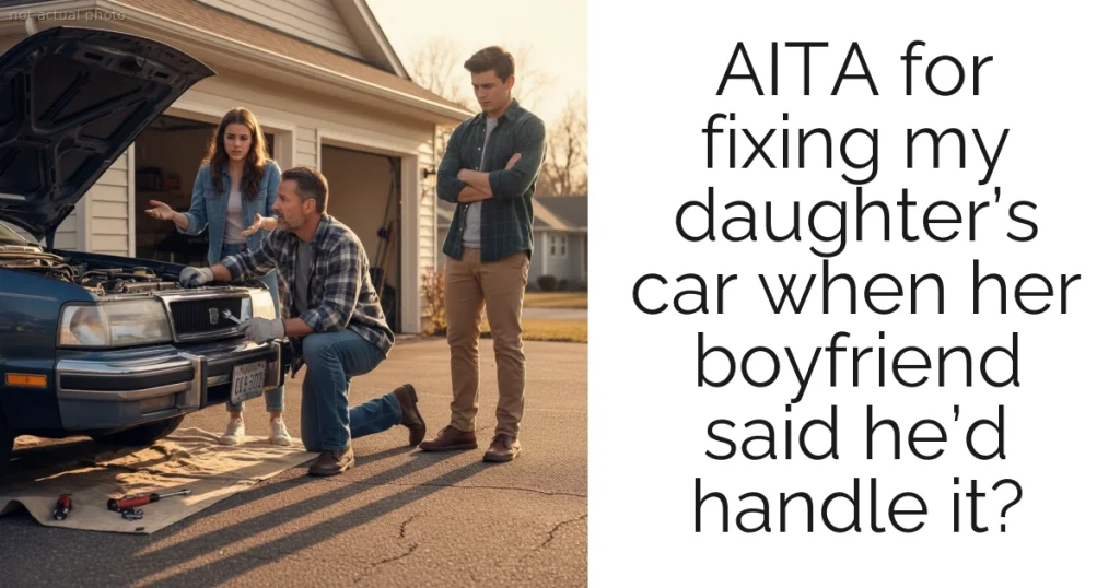 AITA for fixing my daughter’s car when her boyfriend said he’d handle it?