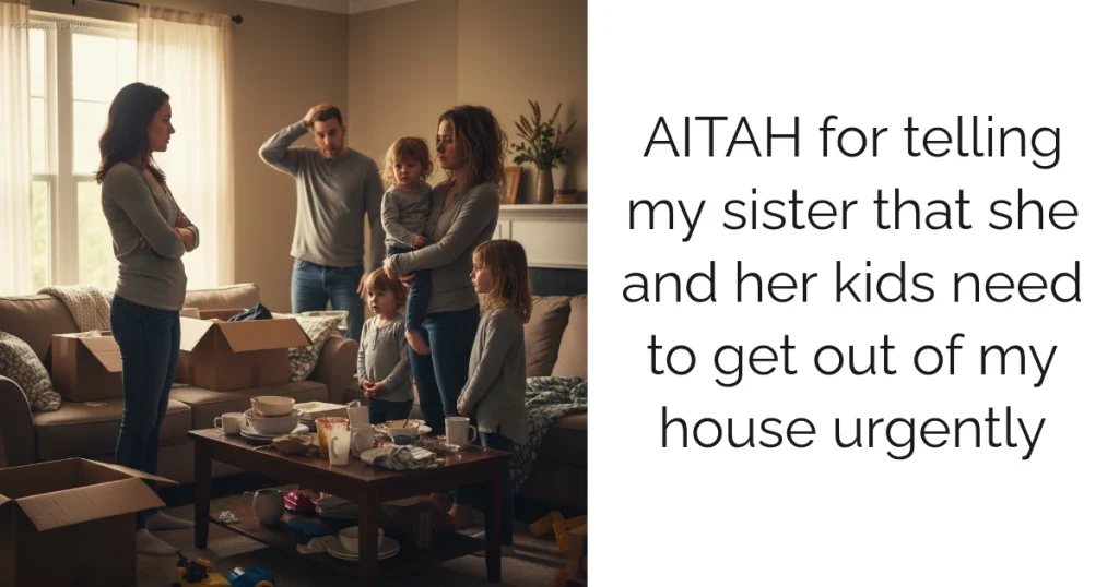 AITAH for telling my sister that she and her kids need to get out of my house urgently