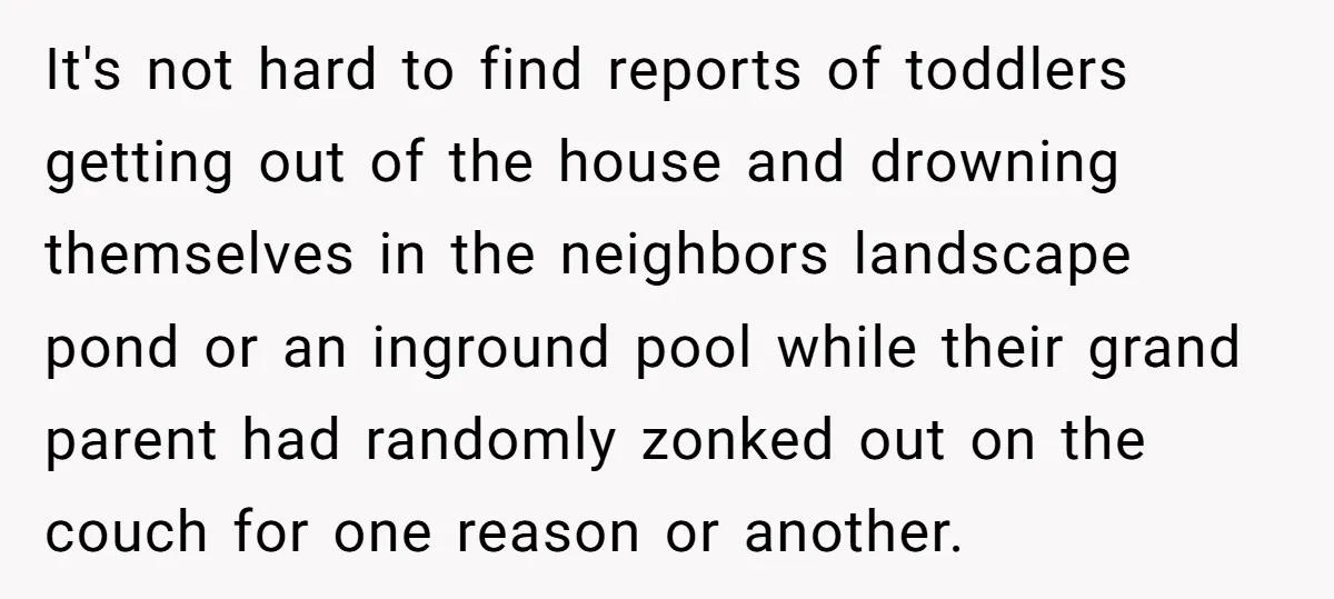 It's not hard to find reports of toddlers getting out of the house and drowning themselves in the neighbors landscape pond or an inground pool while their grand parent had...