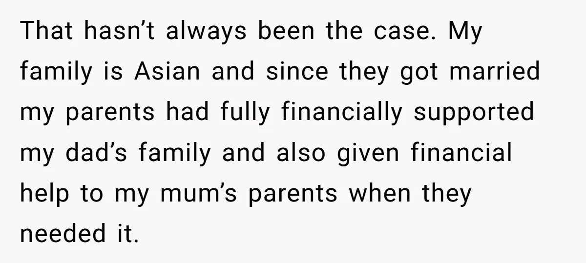 That hasn’t always been the case. My family is Asian and since they got married my parents had fully financially supported my dad’s family and also given financial help to...