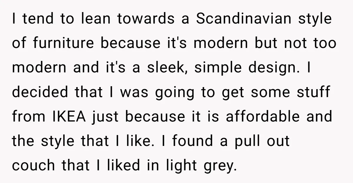 I tend to lean towards a Scandinavian style of furniture because it's modern but not too modern and it's a sleek, simple design. I decided that I was going to...