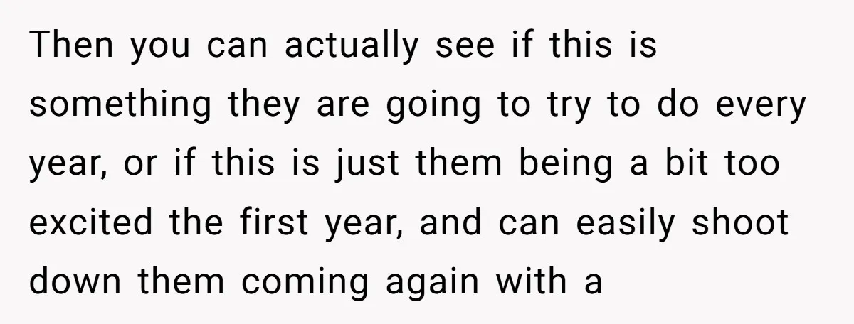 Then you can actually see if this is something they are going to try to do every year, or if this is just them being a bit too excited the...