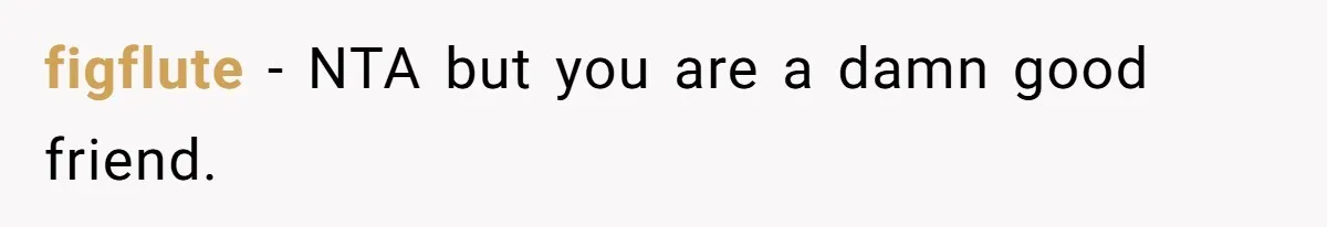 figflute − NTA but you are a damn good friend.
