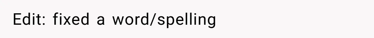 Edit: fixed a word/spelling