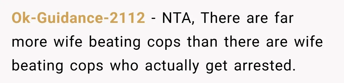 Ok-Guidance-2112 − NTA, There are far more wife beating cops than there are wife beating cops who actually get arrested.