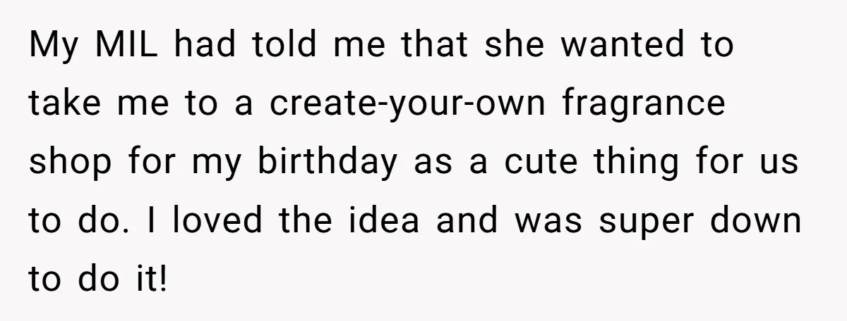 My MIL had told me that she wanted to take me to a create-your-own fragrance shop for my birthday as a cute thing for us to do. I loved the...