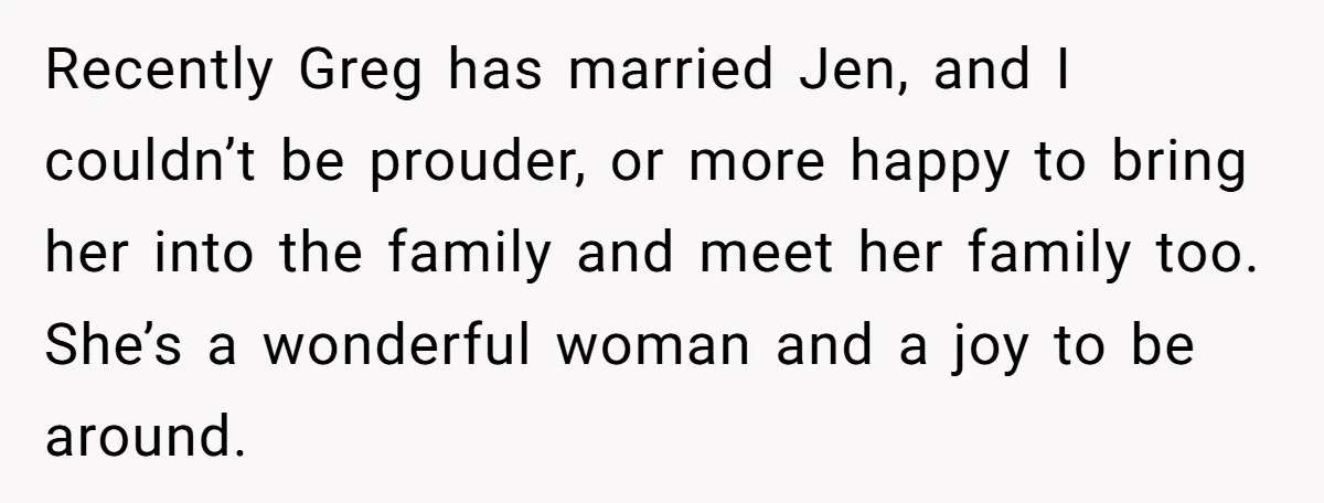 Recently Greg has married Jen, and I couldn’t be prouder, or more happy to bring her into the family and meet her family too. She’s a wonderful woman and a...