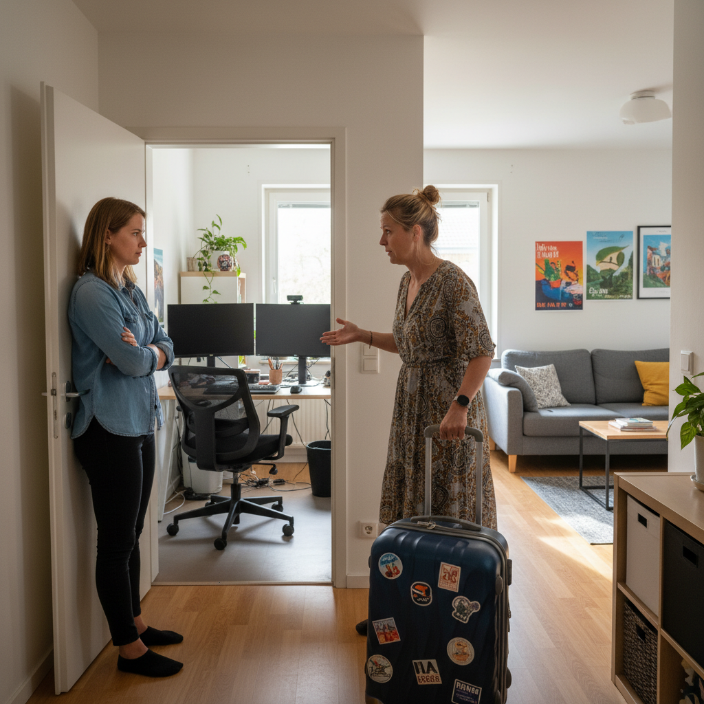 Roommate Demands Extra Rent for Office Space, Then Tries to Claim It for Her European Guests