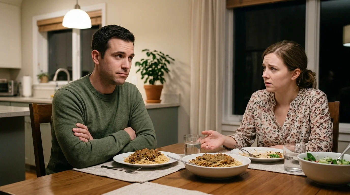 Wife Secretly Feeds Husband 6-Day-Old Blended Pasta, Then Calls Him 'Dramatic' For Refusing to Eat It